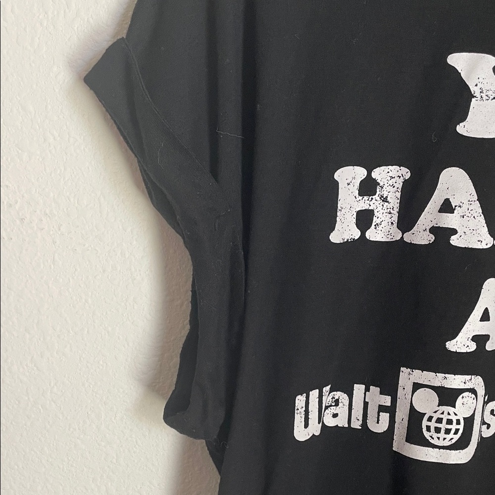 Disney Black T-Shirt with White Graphic - Picture 2 of 6